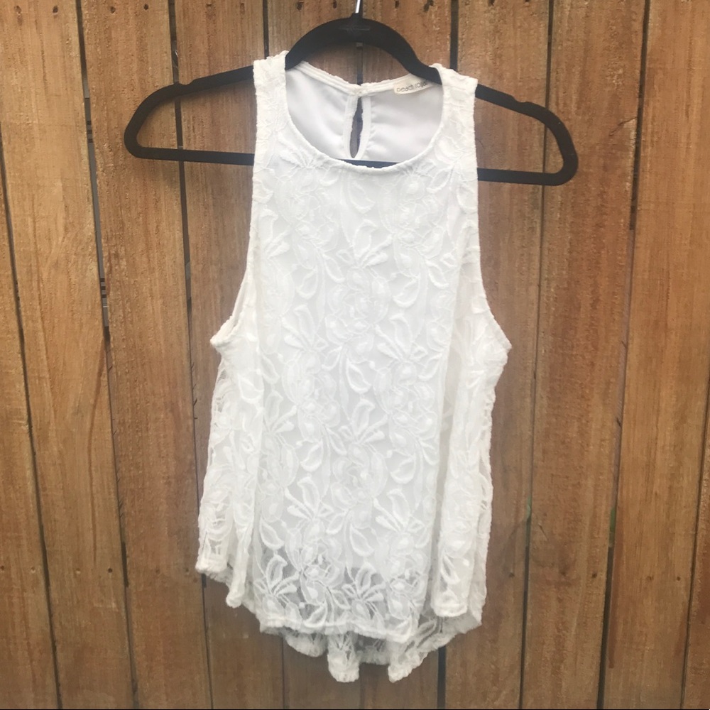 NWOT Lace Racerback Tank Top